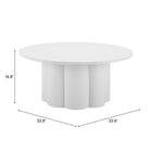 Zuo - Palmier Table basse - Blanc-6