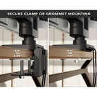 Mount-It! - Support double pour écrans à usage intensif avec bras à ressort à gaz, compatible avec des écrans jusqu'à 35 pouces-Les ports USB 3.0 et USB-C intégrés permettent de recharger rapidement les appareils et de connecter facilement des périphériques