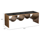 Zuo - Reed Table basse - Laiton/Noir-Garantie limitée de 3 ans
