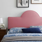Modway - Dawn Performance Velvet Tête de lit King/King de Californie, Rose poussiéreuse-5 positions de montée