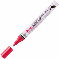 Pentel - Marqueur de peinture - Pointe moyenne - Pointe ogive - Encre rouge-Séchage rapide