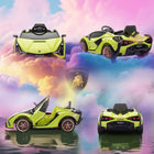 Aosom - Voiture électrique pour enfants compatible 12v à batterie - vert-Télécommande 2,4G incluse 