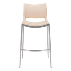 Zuo - Ace Tabouret de bar - Rose pâle/Argent - Ensemble de 2-Rembourrage moelleux et confortable