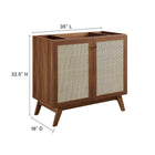 Modway - Soma 36" Armoire de toilette de salle de bain (lavabo non inclus) - Noyer-Tablette réglable