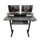 Rocelco - FSD55 Bureau debout électrique à double moteur de 55 po avec support pour moniteur et tiroirs-Double moteur pour une installation facile et une fiabilité améliorée