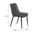 Zuo - Magnus Chaise de salle à manger - Noir - Ensemble de 2-6