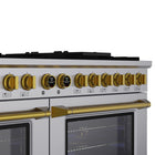Kucht - 60 po Série KXP Cuisinière double énergie Propane - Acier inoxydable/Or-L’allumage électronique avec rallumage automatique vous protège en réduisant les risques de fuites de gaz