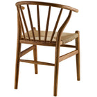 Modway - Flourish Fuseau Fauteuil d’appoint de salle à manger - Noyer-Capacité de poids de la chaise : 286 lb.