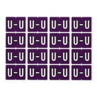 Oxford – Étiquettes alphabétiques compatibles Datafile, « U », mauve, paq./240-Assignez des lettres spécifique aux sections de classement individuelles