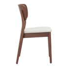 Zuo - Kellua Chaise de salle à manger - Beige/Noyer - Ensemble de 2-Garantie limitée de 3 ans