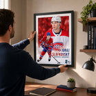Frameworth - Cadre Juraj Slafkovsky Collage Portrait Canadiens - Impression Encadrée - 16 po L x 20 po H-Conçu et fabriqué au Canada par Frameworth avec plus de 32 ans d'expérience en souvenirs sportifs