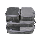 Travelon - Organisateurs d'emballage souples - Gris - Lot de 4-4 tailles d'empilage modulaire pour un rangement organisé et une meilleure capacité des bagages