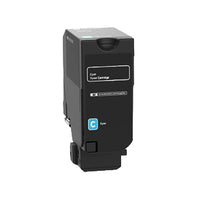 Ecotone Lexmark 71C1HC0 Cartouche de toner remanufacturée - Rendement élevé - Cyan-Produit des couleurs éclatantes et uniformes pour des documents professionnels