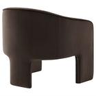 Modway - Greer Velours Performance Rembourré Fauteuil d’accent - Marron chocolat-Glissières de plancher sans marquage