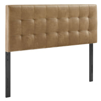 Modway - Lily Cuir végane Tête de lit King Size, Grillé-Rembourrage en faux cuir