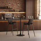 Zuo - Desi Tabouret de bar - Noir - Ensemble de 2-Dimensions: 21,7 po L x 20,7 po L x 39,0 po H