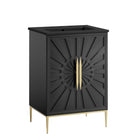 Modway - Awaken 24" Vanette de salle de bain - Noir noir-Armoire de toilette moderne pour salle de bain
