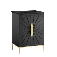 Modway - Awaken 24" Vanette de salle de bain - Noir noir-Armoire de toilette moderne pour salle de bain