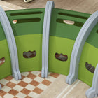 Qaba - Tunnel pour enfants à ramper - motif crocodile - vert-Comprend cinq paires de pieds pour une stabilité accrue 