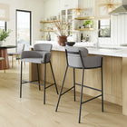 Zuo - Bremor Tabouret de bar - Gris ardoise-Aucun assemblage requis