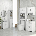 Kleankin - Armoire colonne pour salle de bain avec trois étagères ouvertes - blanc-Le design anti-basculement assure la sécurité 