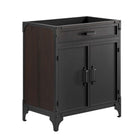 Modway - Steamforge 30" Armoire de toilette de salle de bain (lavabo non inclus) - Noyer noir-Meuble de salle de bain industrielle moderne