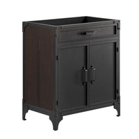 Modway - Steamforge 30" Armoire de toilette de salle de bain (lavabo non inclus) - Noyer noir-Meuble de salle de bain industrielle moderne