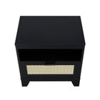 Manhattan Comfort - Table de nuit Sheridan 54,9 cm style mid-century moderne - Noir-15,55 po L x 21,63 po l x 21,63 po H