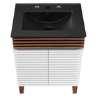 Modway - Render 24" Vanette de salle de bain - Noyer blanc Noir-8