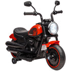 Aosom - moto électrique pour enfants 6v avec démarrage par bouton unique - rouge-Roues à haute adhérence pour éclabousser dans les flaques d'eau 