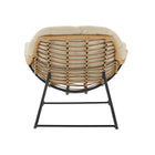 Manhattan Comfort - Ensemble de 6 fauteuils à bascule d'extérieur modernes Benson - Crème-34,64 po L x 40,15 po l x 31,49 po H