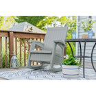 Suncast - Chaise berçante avec rangement - Gris colombe-Résistant aux rayons UV.