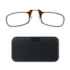 ThinOptics 2.5 Marron Lecteur avec Pod Noir Universel - Marron-Le produit comprend les lunettes de lecture ThinOptics et l'étui universel avec un adhésif sans résidu à coller sur votre téléphone / étui ou toute autre surface dure et plate