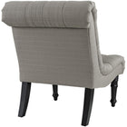 Modway - Navigate Tissu rembourré Chaise longue - Granite-Patins de pied en plastique non marqués