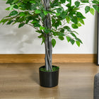 HOMCOM - Arbre artificiel ficus 4,5 pi avec feuilles réalistes pour intérieur - vert-Type : Ficus 