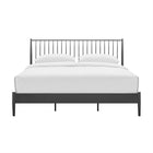 Modway - Adair Fuseau Métal Lit de plateforme King, Charbon de bois-Assemblée requise