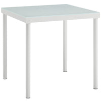 Modway - Harmony Terrasse extérieure Aluminium Table d’appoint - Blanc-Table d’appoint extérieure moderne