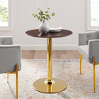 Modway - Verne 28 po Table à manger, Noyer cerise doré-Plateau en MDF