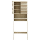 Modway - Render Par-dessus les toilettes Faux travertin Armoire de rangement de salle de bain in Travertin-8