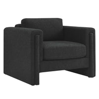 Modway - Visible Tissu Boucle Fauteuil - Noir-Chaise d’accent moderne
