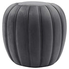 Modway - Celebrate Chenal Touffé Performance Velvet Ottoman - Gris-Ottoman touffé