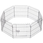 PawHut - Enclos pliable pour chien d'intérieur et extérieur - 30 po H-Le parc revêtu de noir offre une protection durable contre les éléments extérieurs