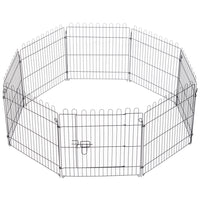 PawHut - Enclos pliable pour chien d'intérieur et extérieur - 30 po H-Le parc revêtu de noir offre une protection durable contre les éléments extérieurs