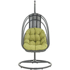 Modway - Whisk Terrasse extérieure Chaise à balançoire sans support - Péridot-Cadre robuste en acier revêtu de poudre