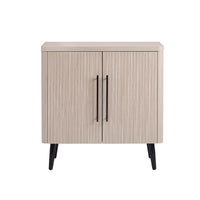 Manhattan Comfort - Jodie 31,1 po Buffet d’Appoint Style Mid-Century Modern - Chêne Blanchi-Buffet d’appoint style milieu du siècle parfait pour le bureau à domicile, la chambre d’enfant, le salon et la chambre