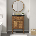 Modway - Elysian 24" Vanette de salle de bain - Noir brun-Trous centraux de 8"