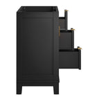 Modway - Dixie 36" Solide Armoire de toilette de salle de bain (lavabo non inclus) - Noir-8