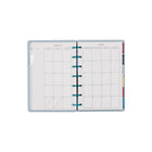 The Happy Planner - Planificateur daté format mini 2026–2027 à reliure à disques - 7-1/2 po x 6-11/16 po - Expression abstraite-Orné d’illustrations de l’artiste abstraite Amira Rahim sur les couvertures et les intercalaires intérieurs 