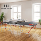 Soozier - Table De Ping-Pong Grandeur Réelle 9 po x 5 po - Table De Tennis De Table - Gris Foncé-Se transforme en table ordinaire sans filet  