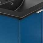 Modway - Maybelle 24" Vanité de salle de bain murale - Noir marine-Conception murale